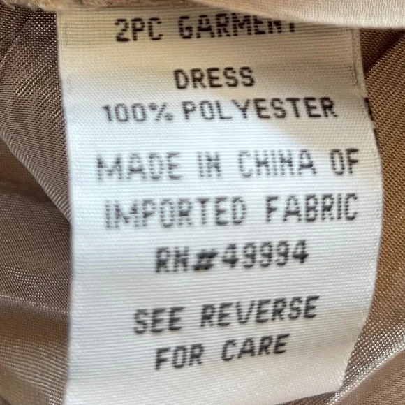 Vintage Women’s R&M Richards Champaign Dress Set Size 3X - Picture 6 of 6